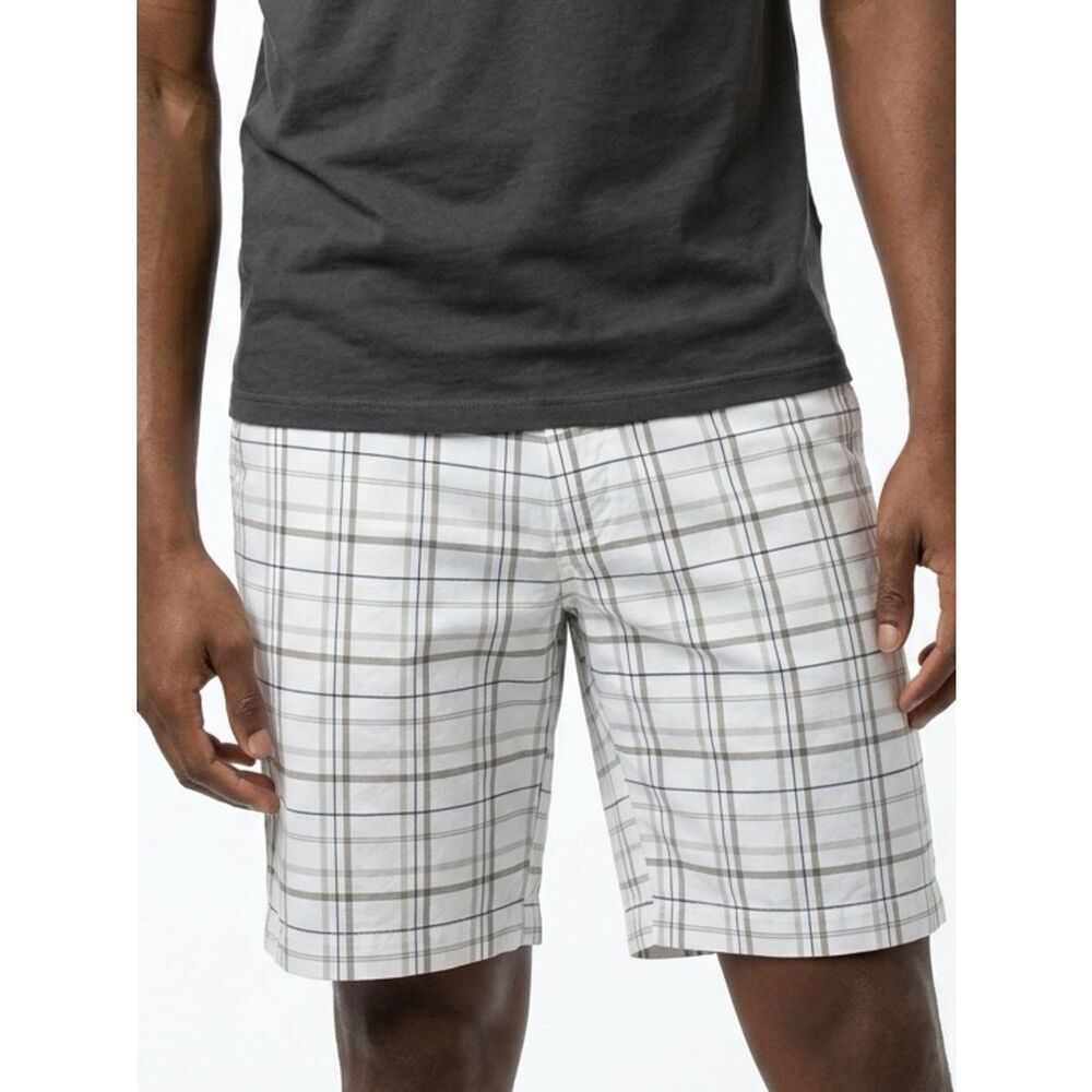 NIKE GOLF | White and Tan Plaid Checkered Shorts Men’s Size 36